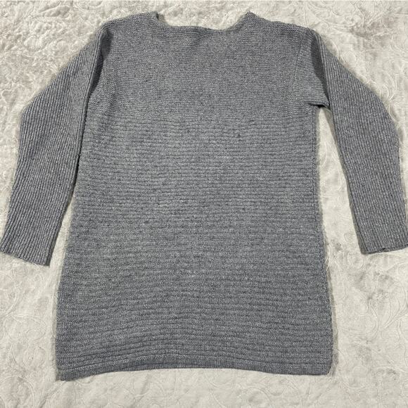 J. Jill Knit Sweater Gray Ribbed Pullover Women’s L Tall Wool Silk Lagenlook - Picture 6 of 6